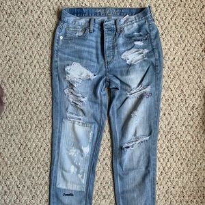 American Eagle Distressed Mom Jeans